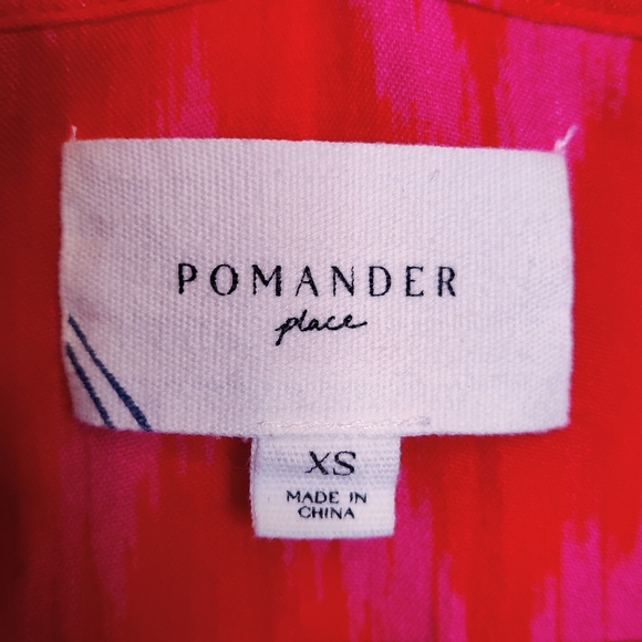 TUCKERNUCK POMANDER PLACE Kenzo Dress XS Hot Pink Ikat Mini - Picture 3 of 4